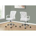 Daphnes Dinnette White & Chrome Base on Castors Office Chair DA3587891